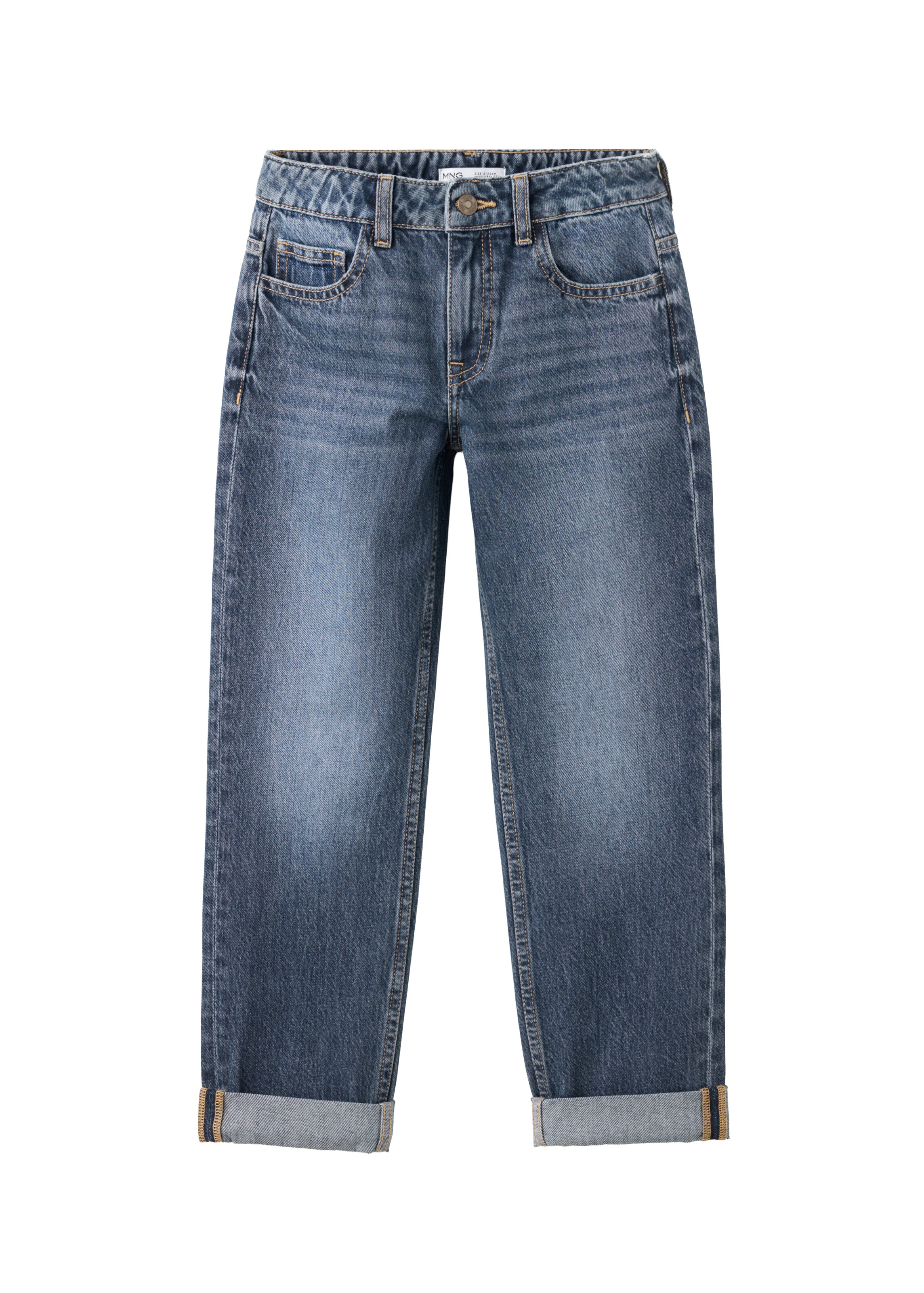 MANGO KIDS Дънки в синьо: отпред