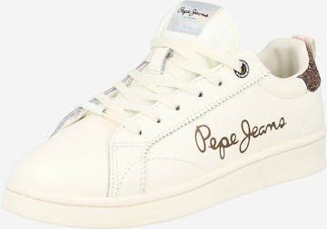 Pepe Jeans حذاء رياضي بلا رقبة 'MILTON ESSENTIAL' بلون أبيض: الأمام