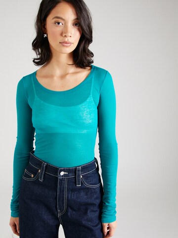 Tricou 'MASSACHUSETTS' de la AMERICAN VINTAGE pe verde: față
