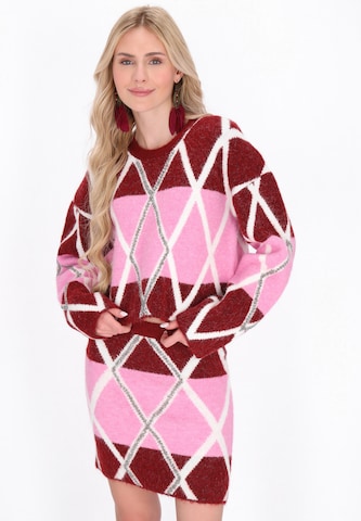 Pull-over IZIA en rouge : devant