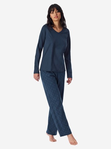 SCHIESSER Pyjama 'Casual Essentials'‌‌‌‌‌ in Blau