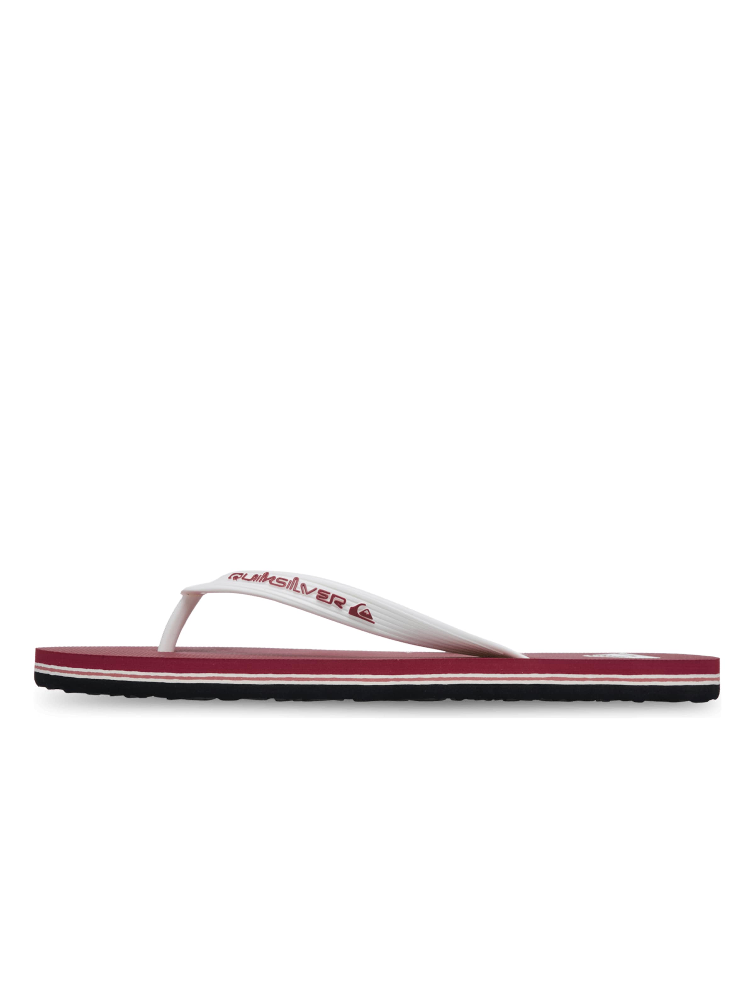 QUIKSILVER T-Bar Sandals 'Molokai Core' in Wine red / White, Item view
