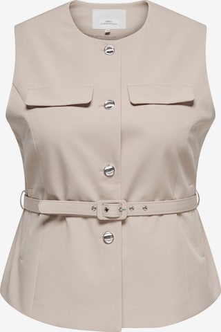 Gilet 'CARMia' ONLY Carmakoma en marron : devant