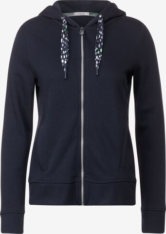 CECIL Zip-Up Hoodie in Blue: front