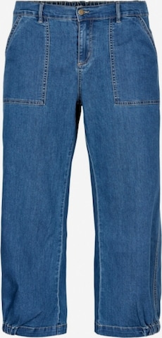 GOZZIP Wide leg Jeans 'Clara' in Blue: front