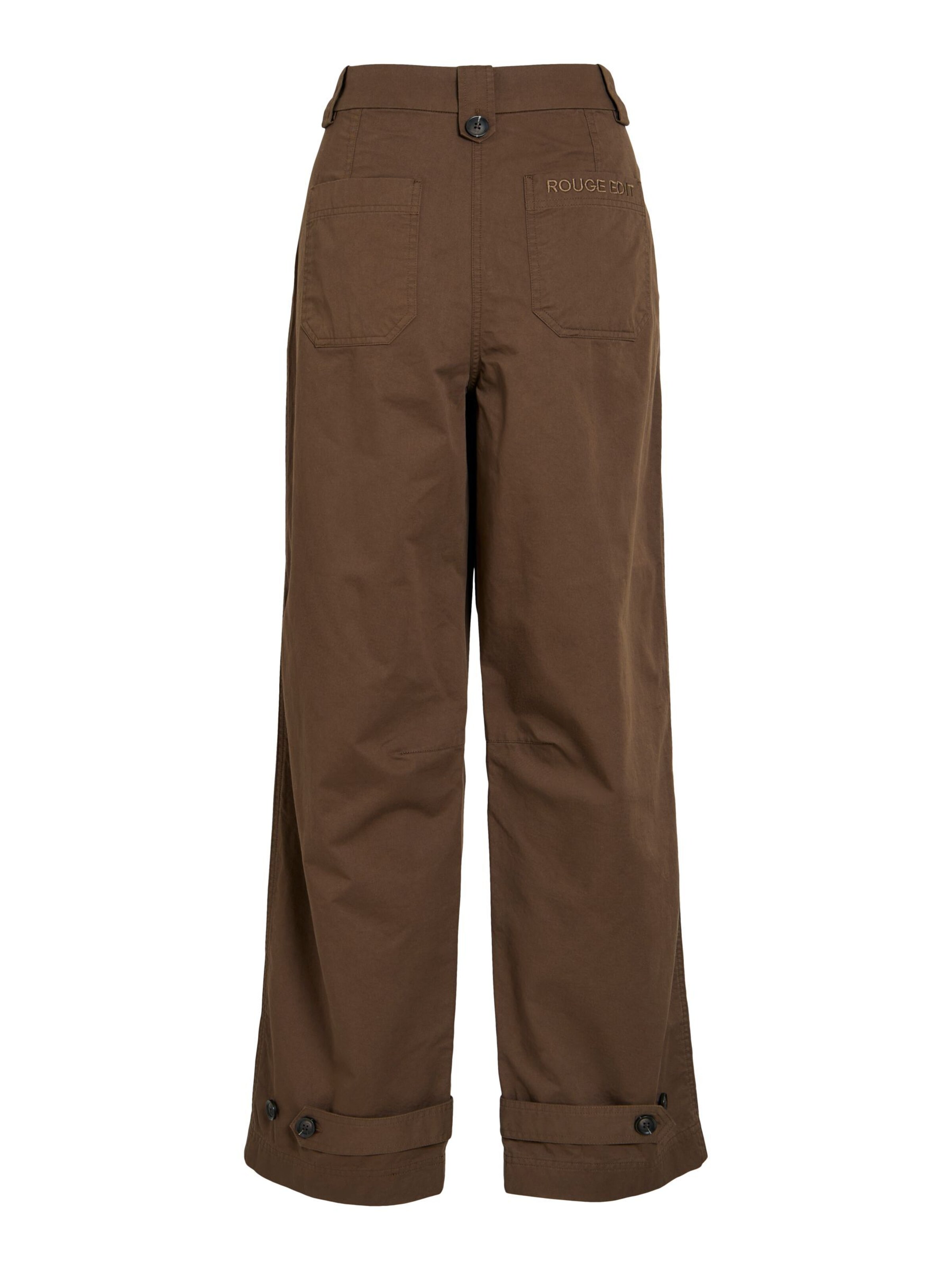 ROUGE EDIT Wide leg Trousers in Brown