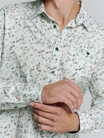 No Excess Slim Fit Hemd in Blau
