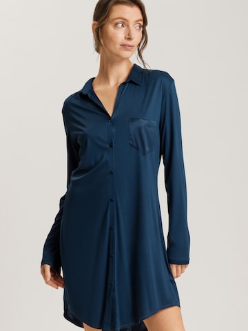 Hanro Pajama shirt ' Central ' in Blue: front