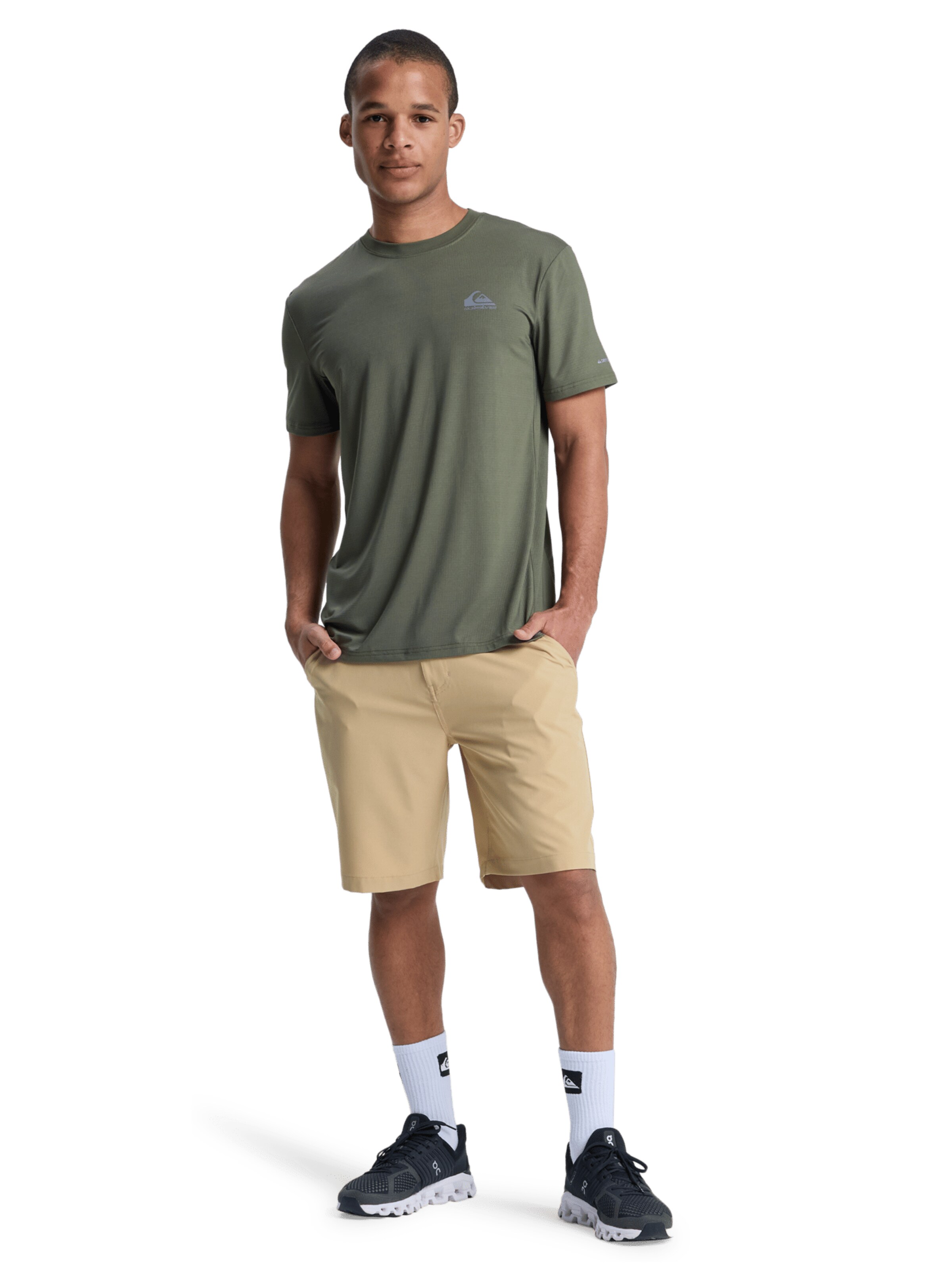 QUIKSILVER T-shirt 'Caecilian' in Grün