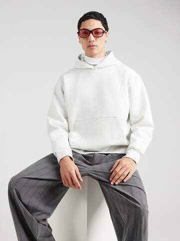 Bluză de molton de la Abercrombie & Fitch pe gri: față