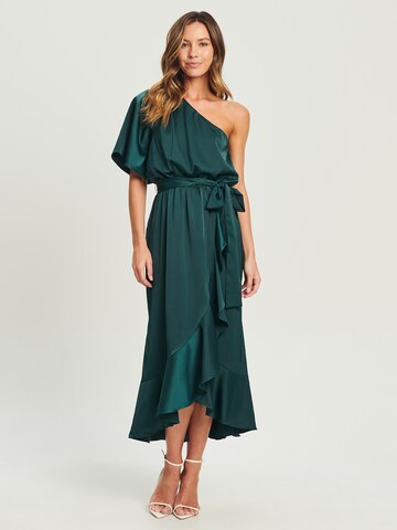 Tussah Dress 'ELICIA' in Green: front