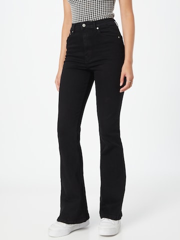 Nasty Gal Flared Jeans in Black: front