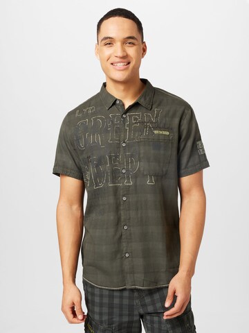 CAMP DAVID Regular fit Button Up Shirt in Green: front