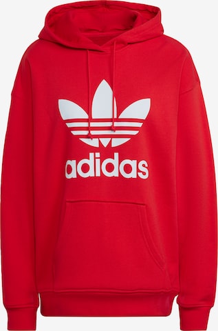 Sweat-shirt 'Adicolor Trefoil' ADIDAS ORIGINALS en rouge