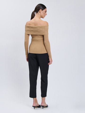 Influencer Pullover in Braun