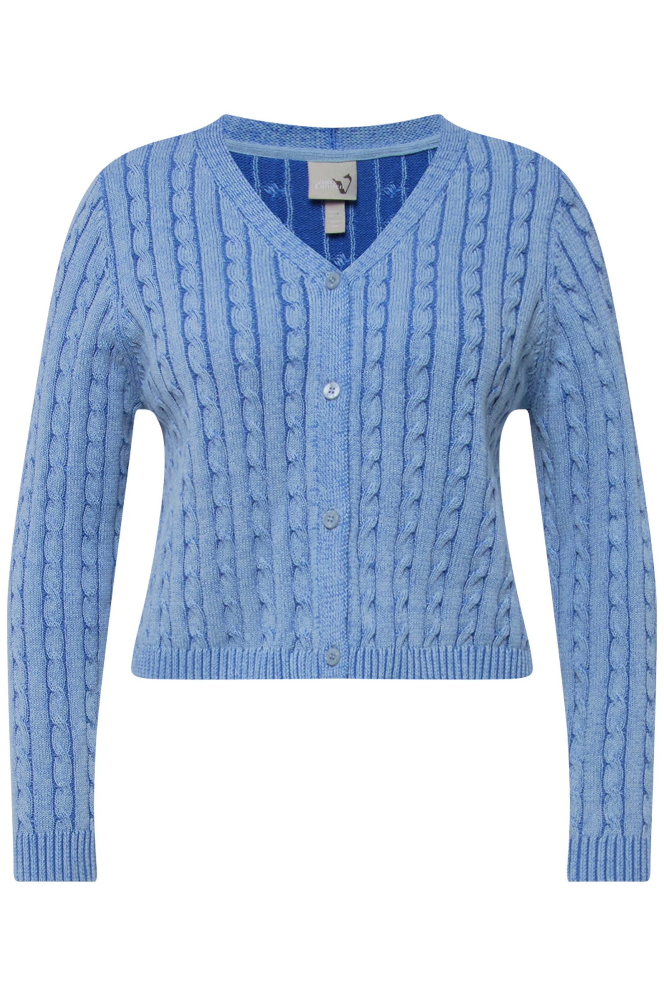 Ulla Popken Knit cardigan in Blue: front