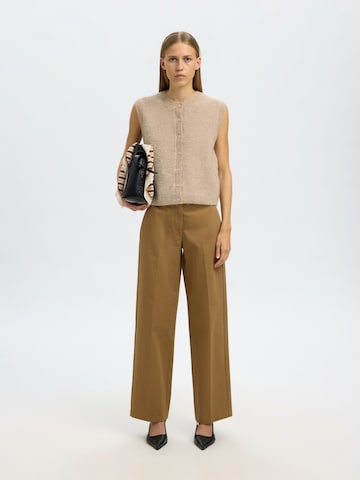 SELECTED Kötött mellény 'SLFLULU' - bézs