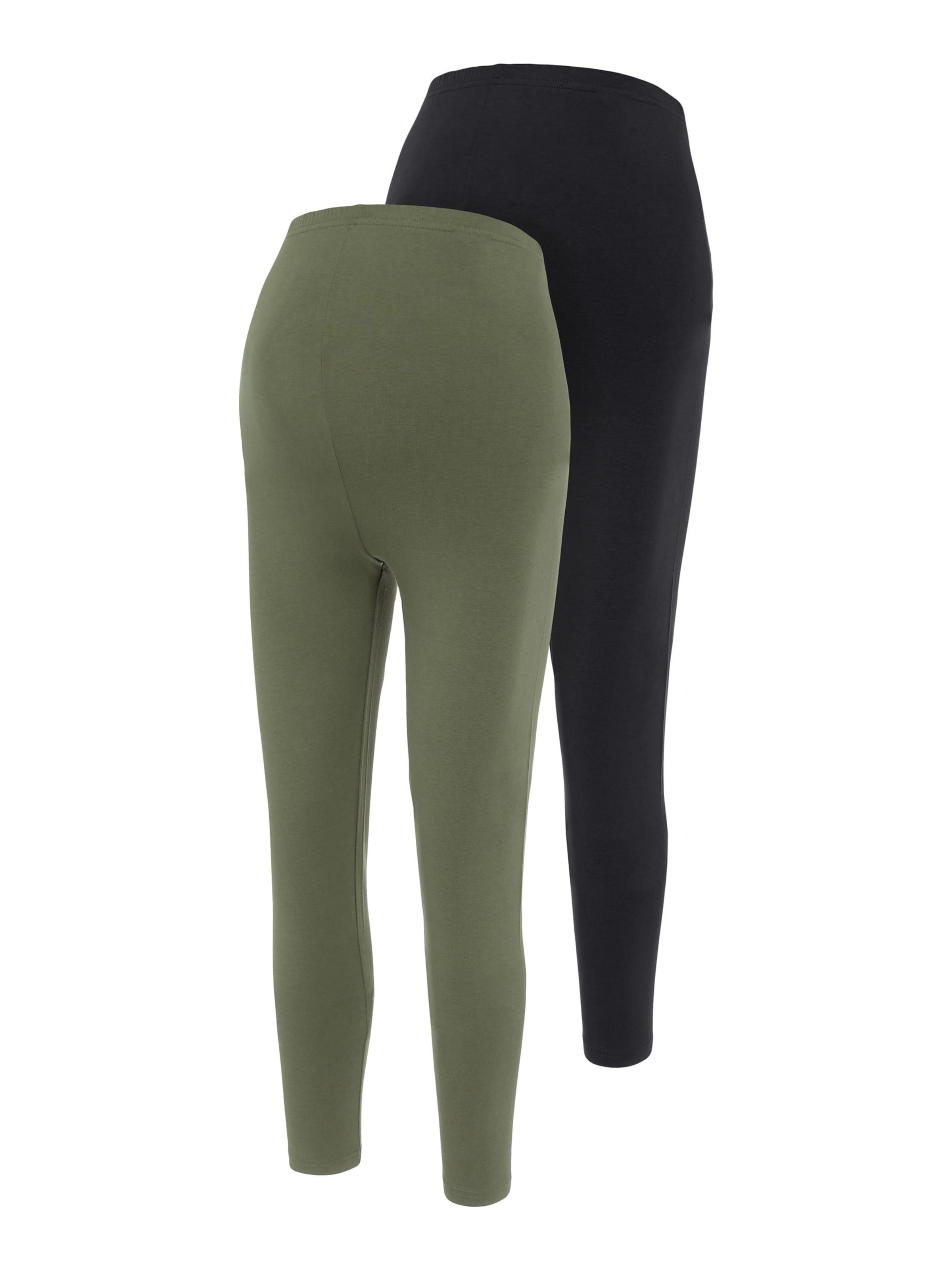 Frauen Hosen MAMALICIOUS Leggings 'Lea' in Khaki, Schwarz - QG37435 Frauen Hosen MAMALICIOUS Leggings 'Lea' in Khaki, Schwarz - QG37435