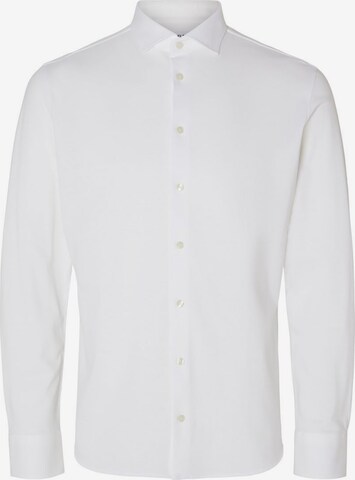 SELECTED HOMME Button Up Shirt in White: front