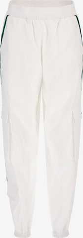 GUESS Tapered Cargo Pants in White: front