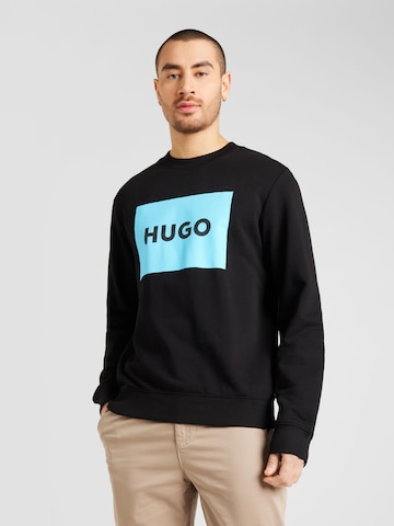 HUGO Sweatshirt 'Duragol222' in Zwart: voorkant