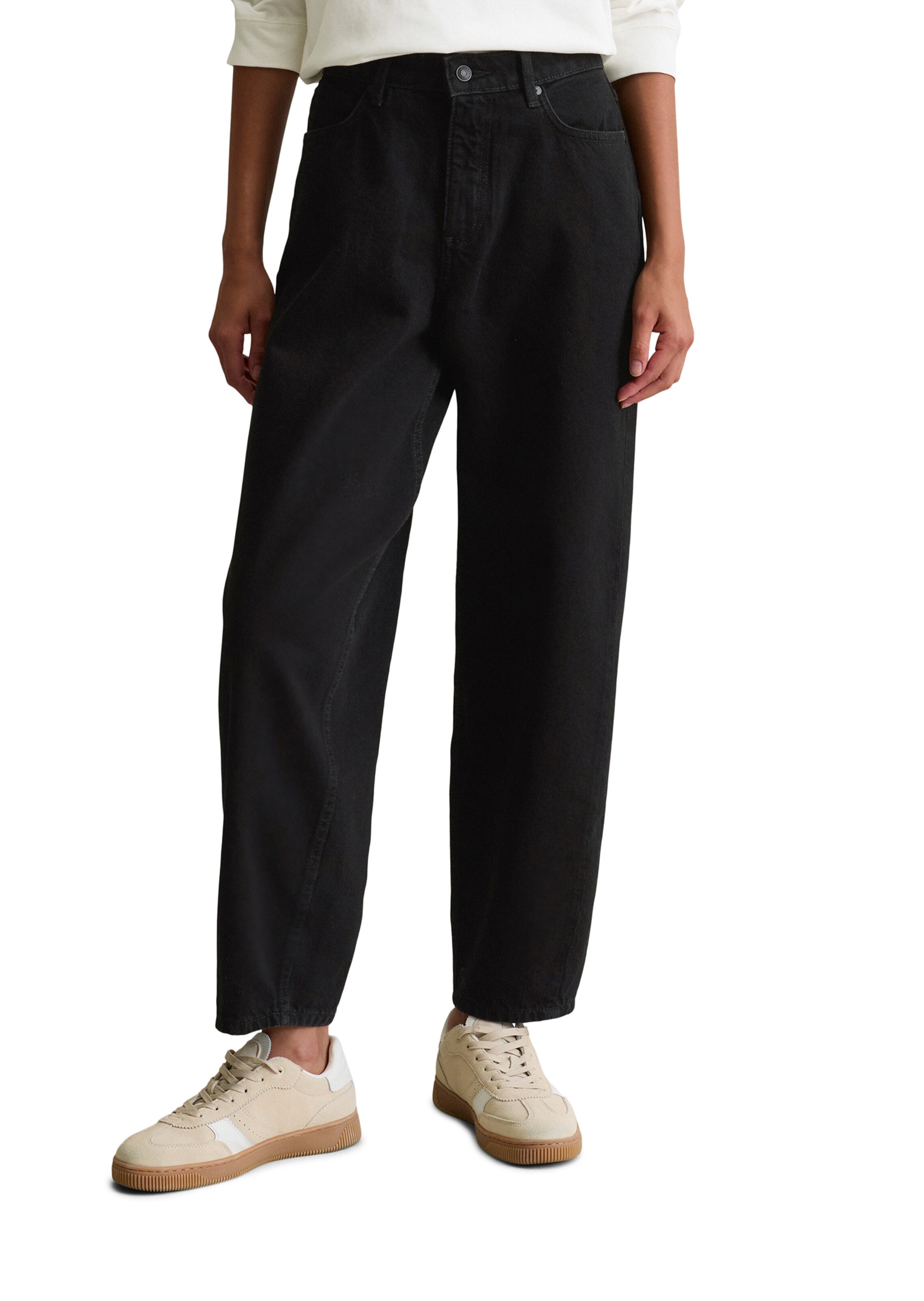 Marc O'Polo DENIM Loosefit Jeans 'Stine' in Schwarz: Vorderseite