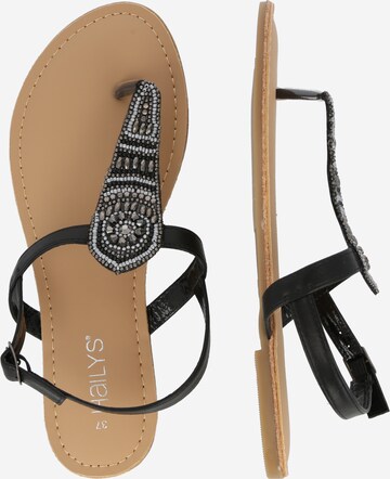 Hailys T-bar sandals 'Ivy' in Black