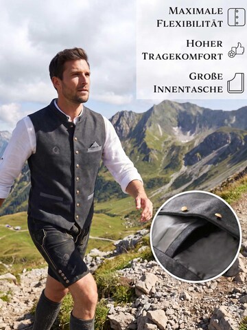 Steigenhöfer Traditional Vest 'Gustav' in Black
