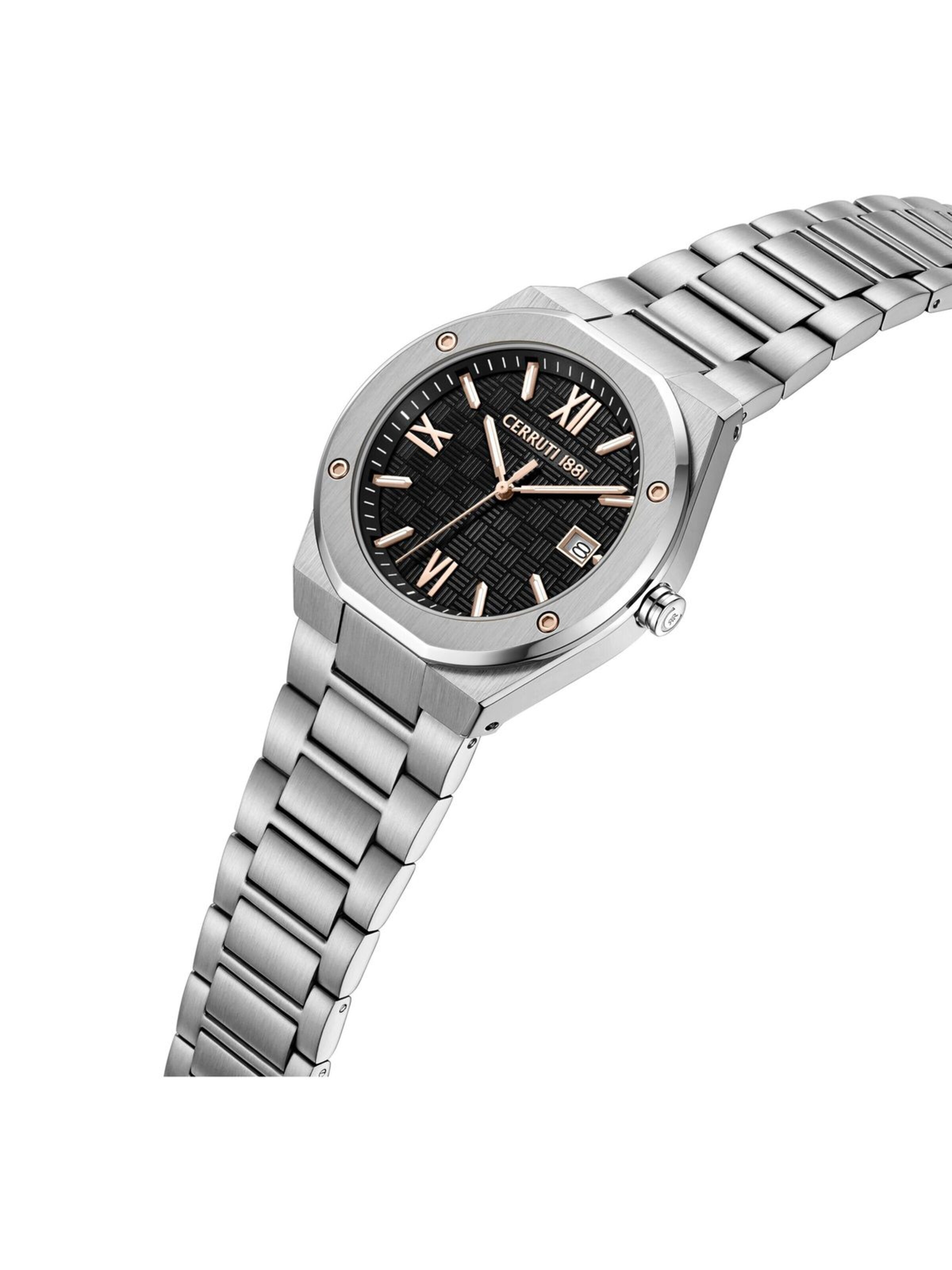 CERRUTI 1881 Analog watch 'Date watch Lecco' in Silver