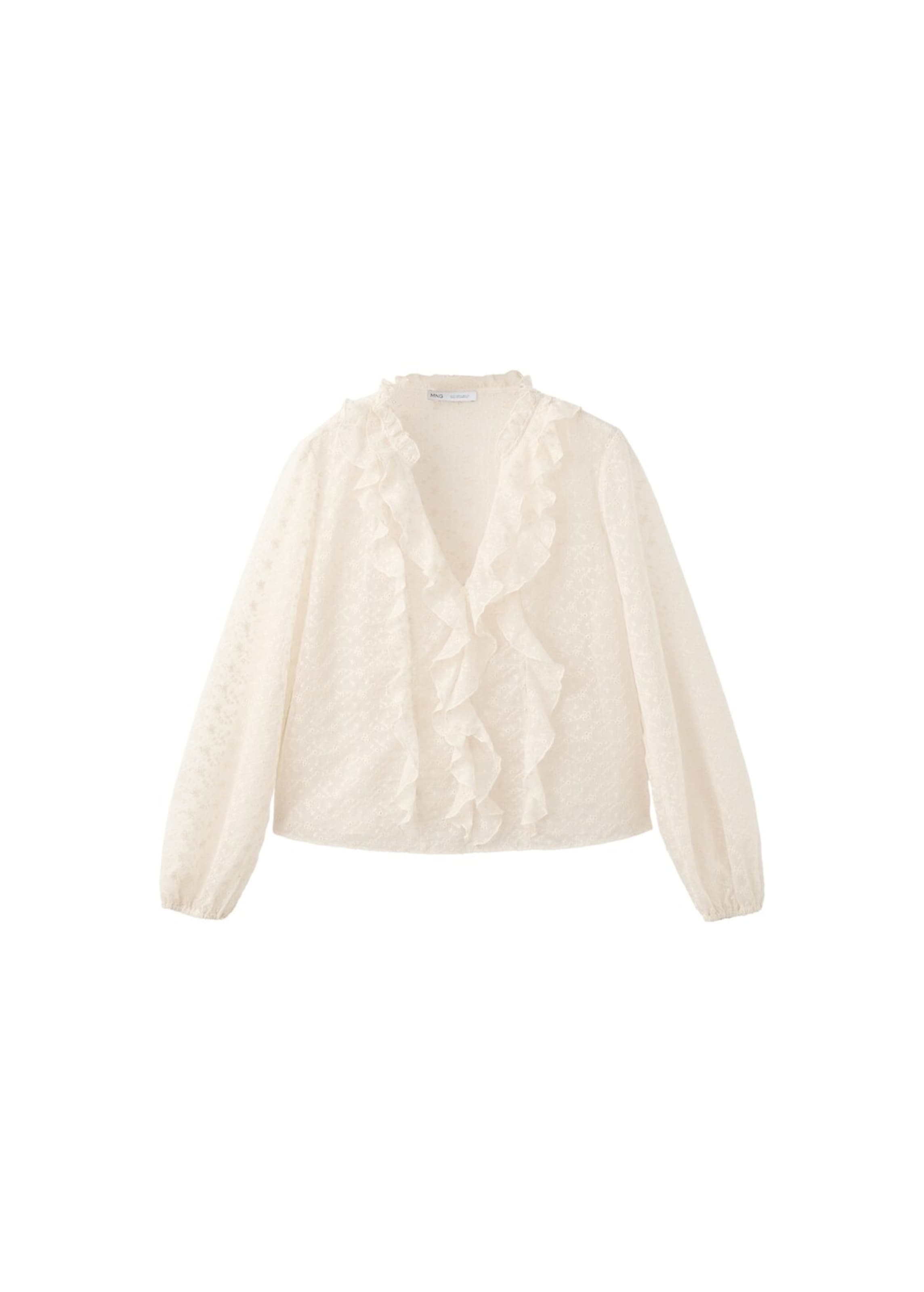 MANGO Blouse in Beige: front