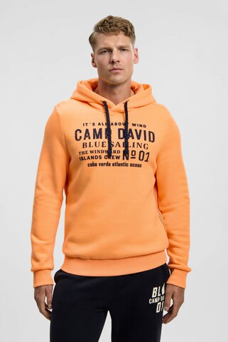 CAMP DAVID Sweatshirt in Orange: front