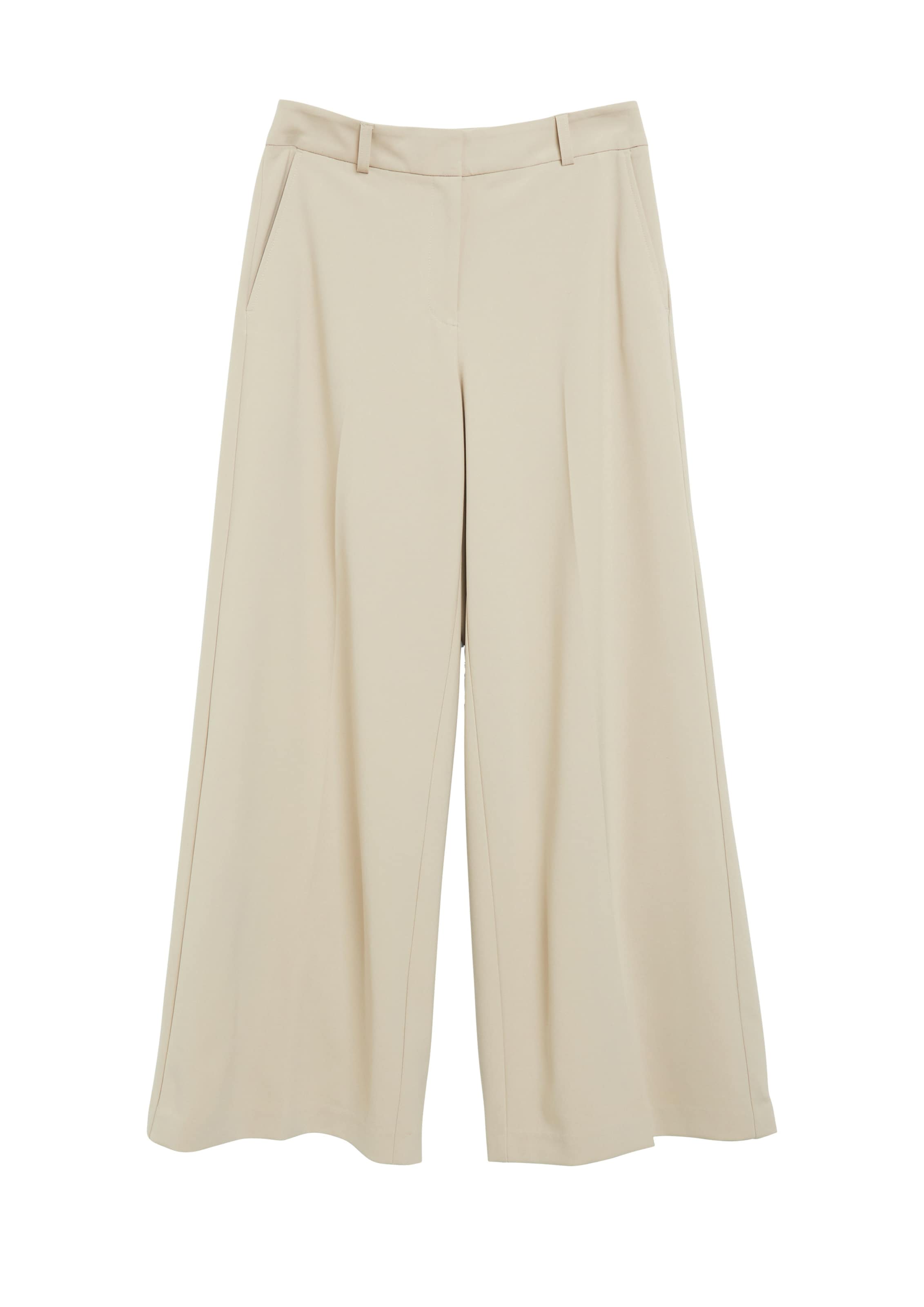 Wide Leg Pantalon COMMA en beige : devant