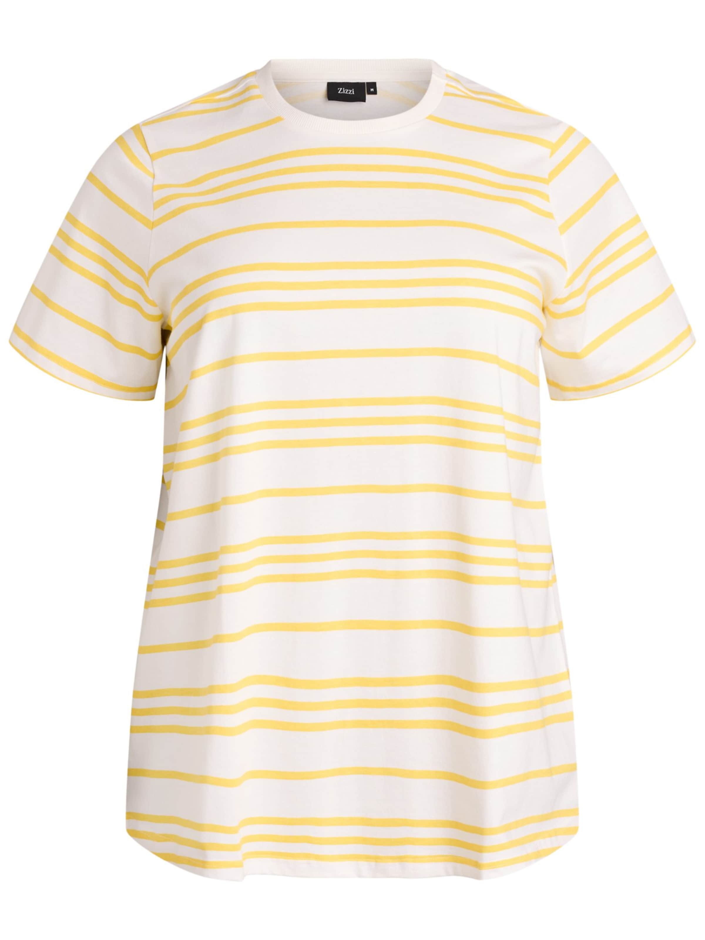 Zizzi T-Shirt 'MVIVIENE' in Gelb: Vorderseite