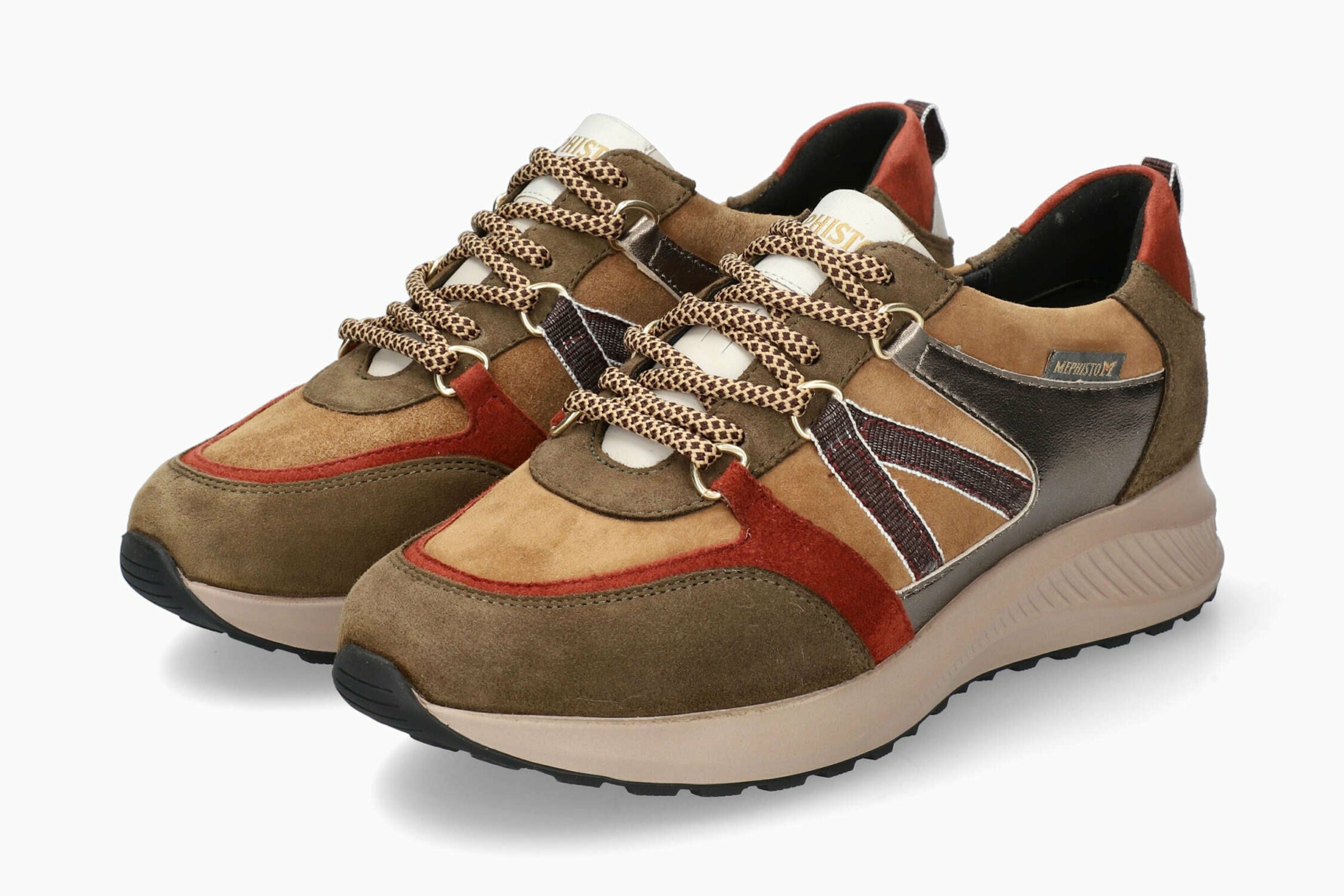 MEPHISTO Sneakers laag in Groen: voorkant
