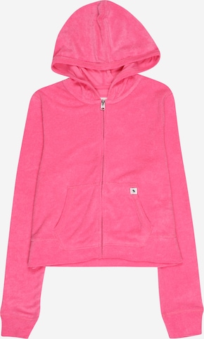 Abercrombie & Fitch Zip-Up Hoodie in Pink: front