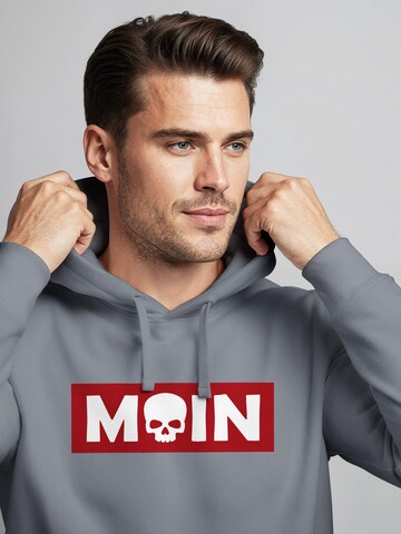 Neverless Sweatshirt 'Moin Skull' in Grau