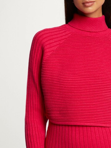 Morgan Pletena obleka | roza barva