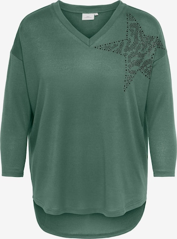 Top di ONLY Carmakoma in verde: frontale