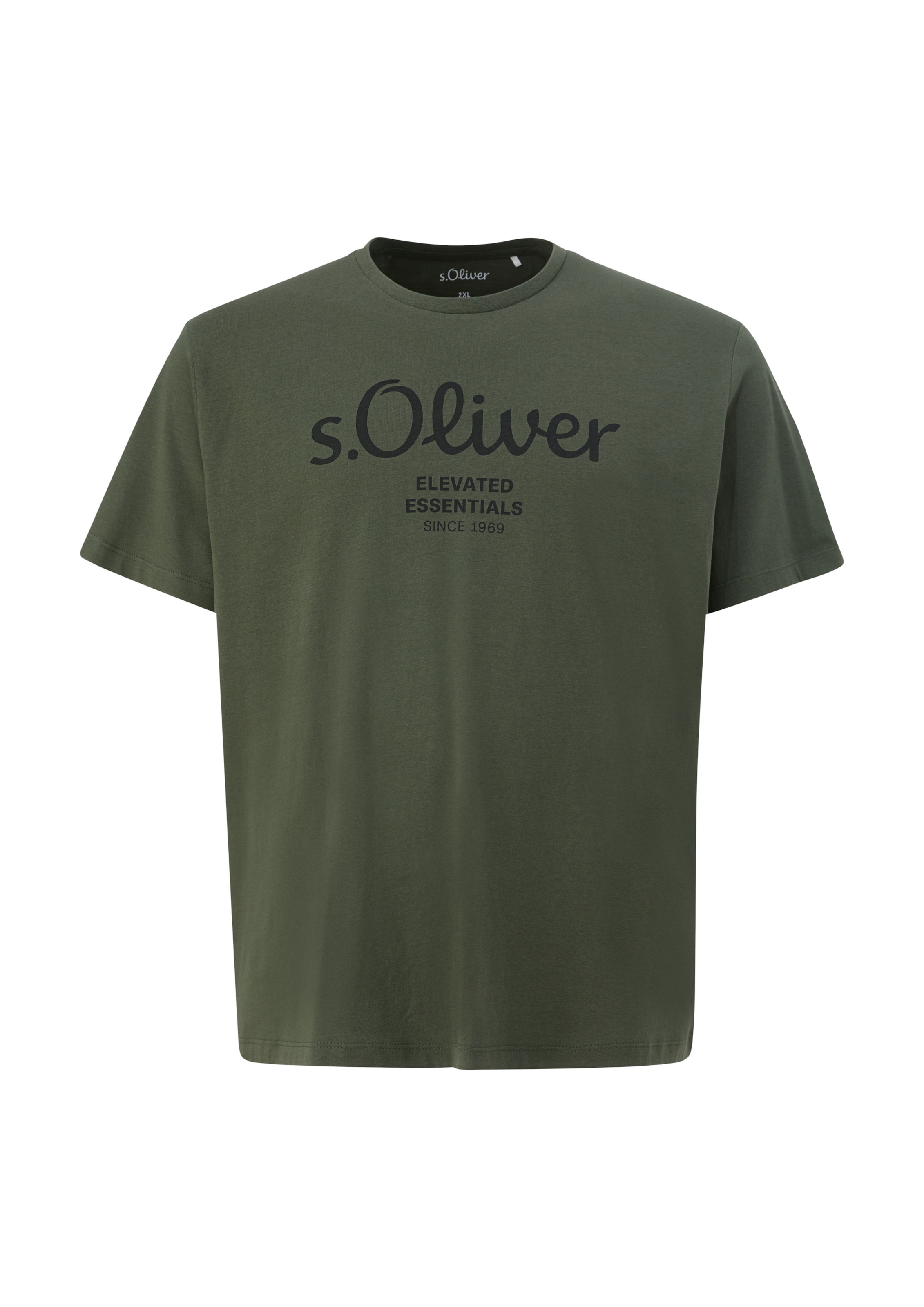 s.Oliver Men Big Sizes Футболка в Зеленый: спереди