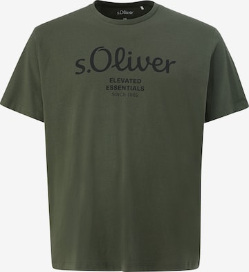 s.Oliver Men Big Sizes Футболка в Зеленый: спереди