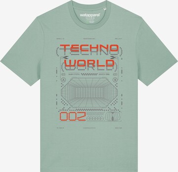 T-Shirt 'Technoworld' Watapparel en vert : devant