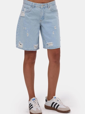 IT'S BASIC Baggy Jeans 'BAGGY MINI DENIM SHORT'‌‌‌‌‌‌‌ in Blau