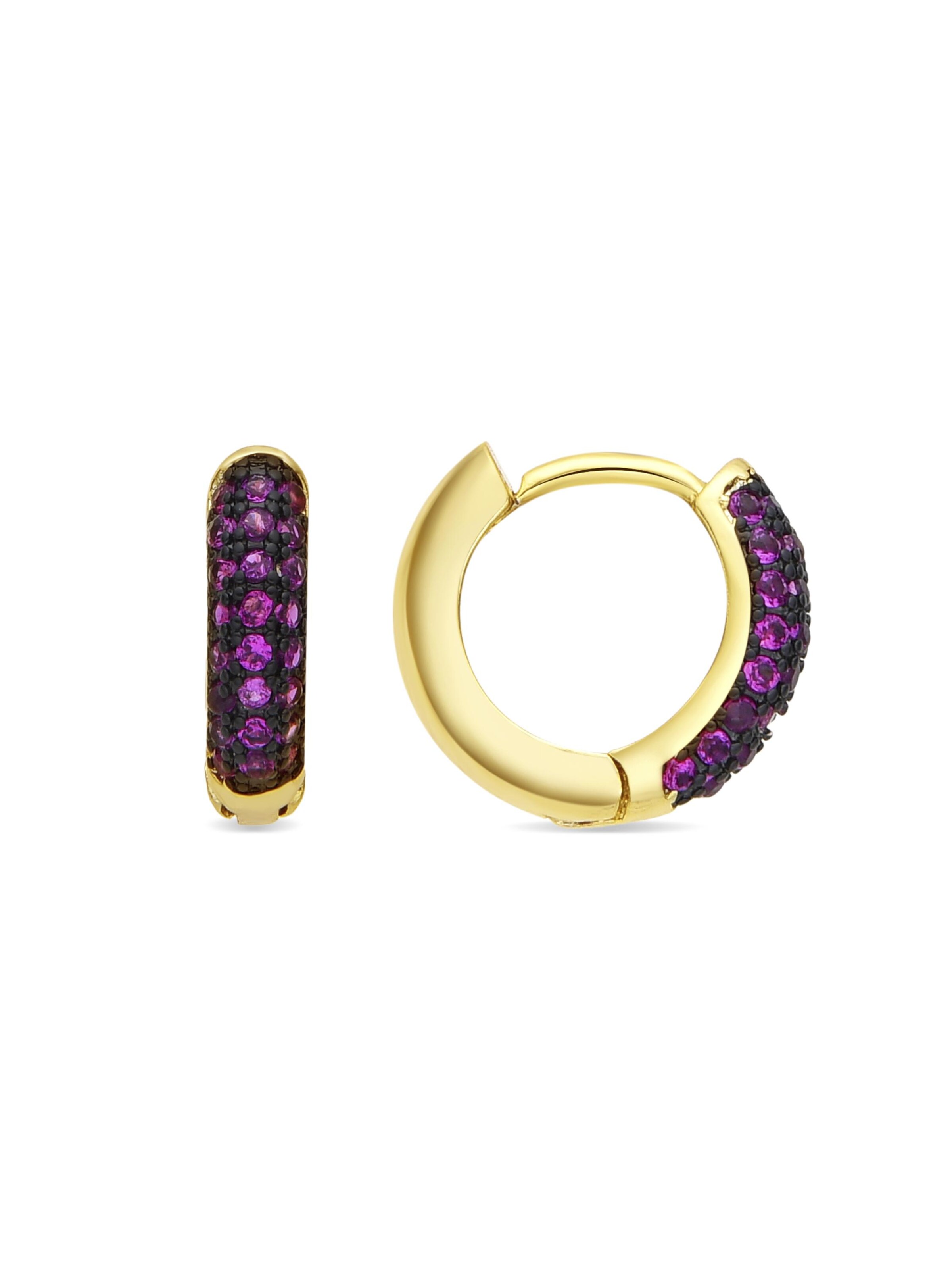 Luxenter Oorbellen 'Lesrat' in Roze: voorkant