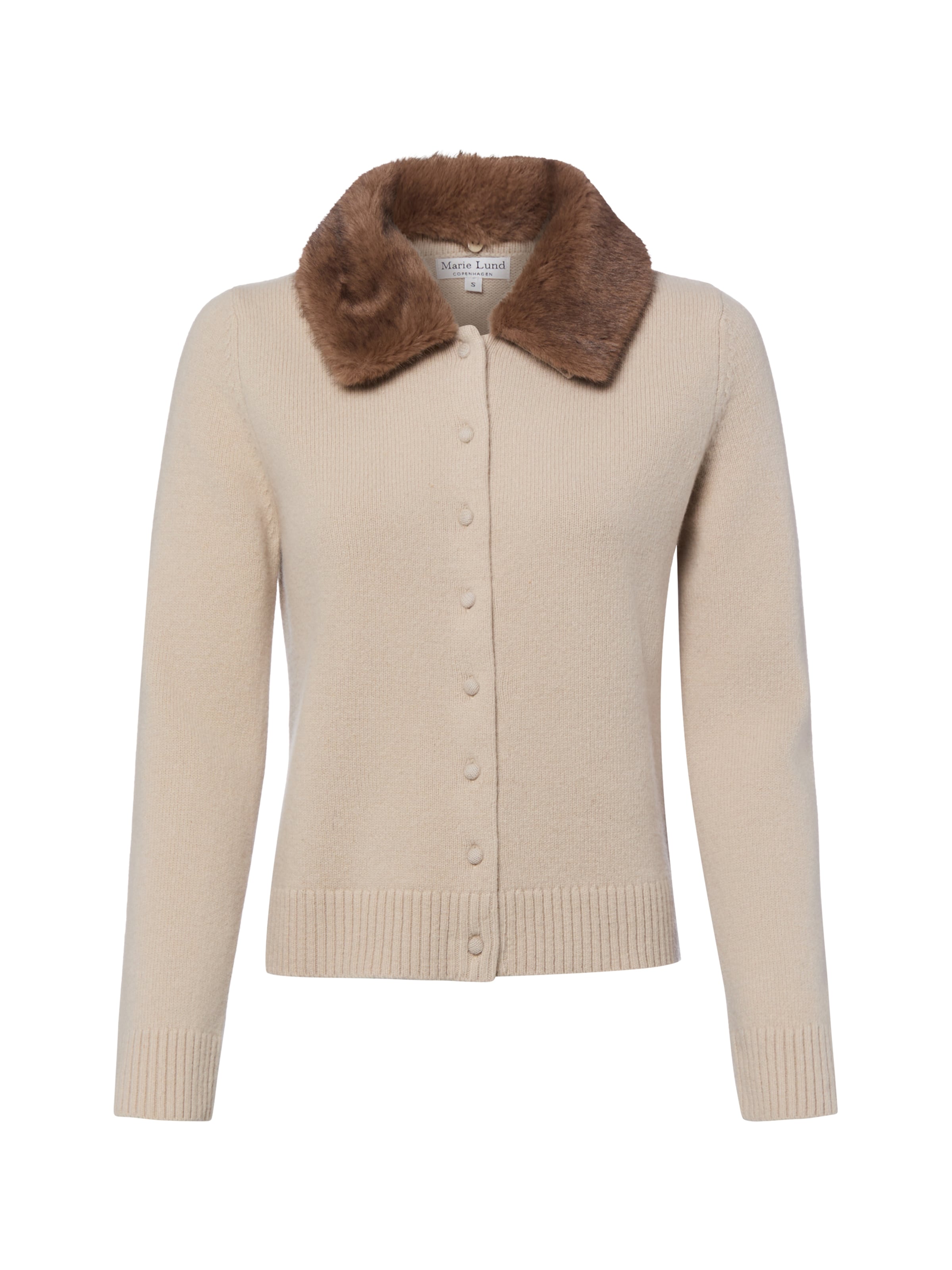 Cardigan Marie Lund en beige : devant