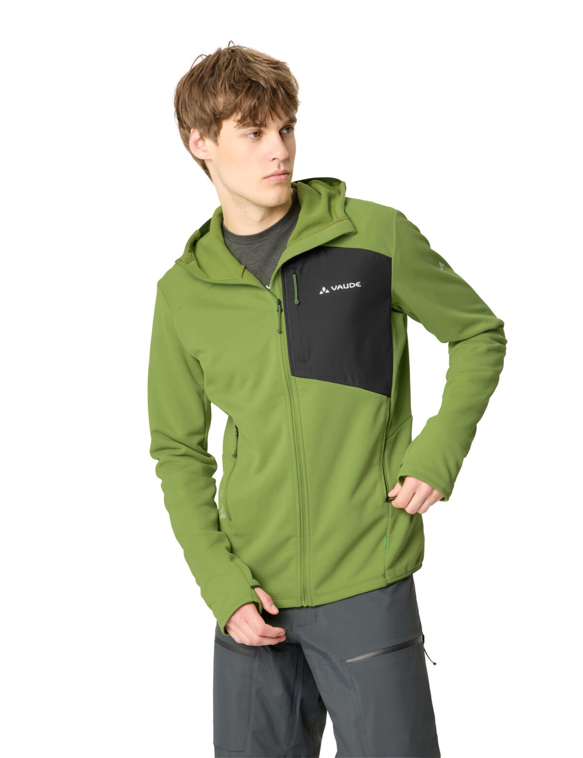 VAUDE Athletic fleece jacket 'Monviso III' in Green