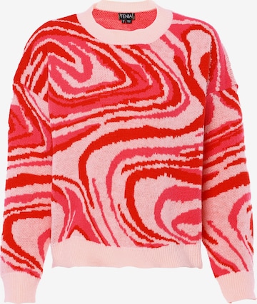 raudona FENIA Megztinis: priekis