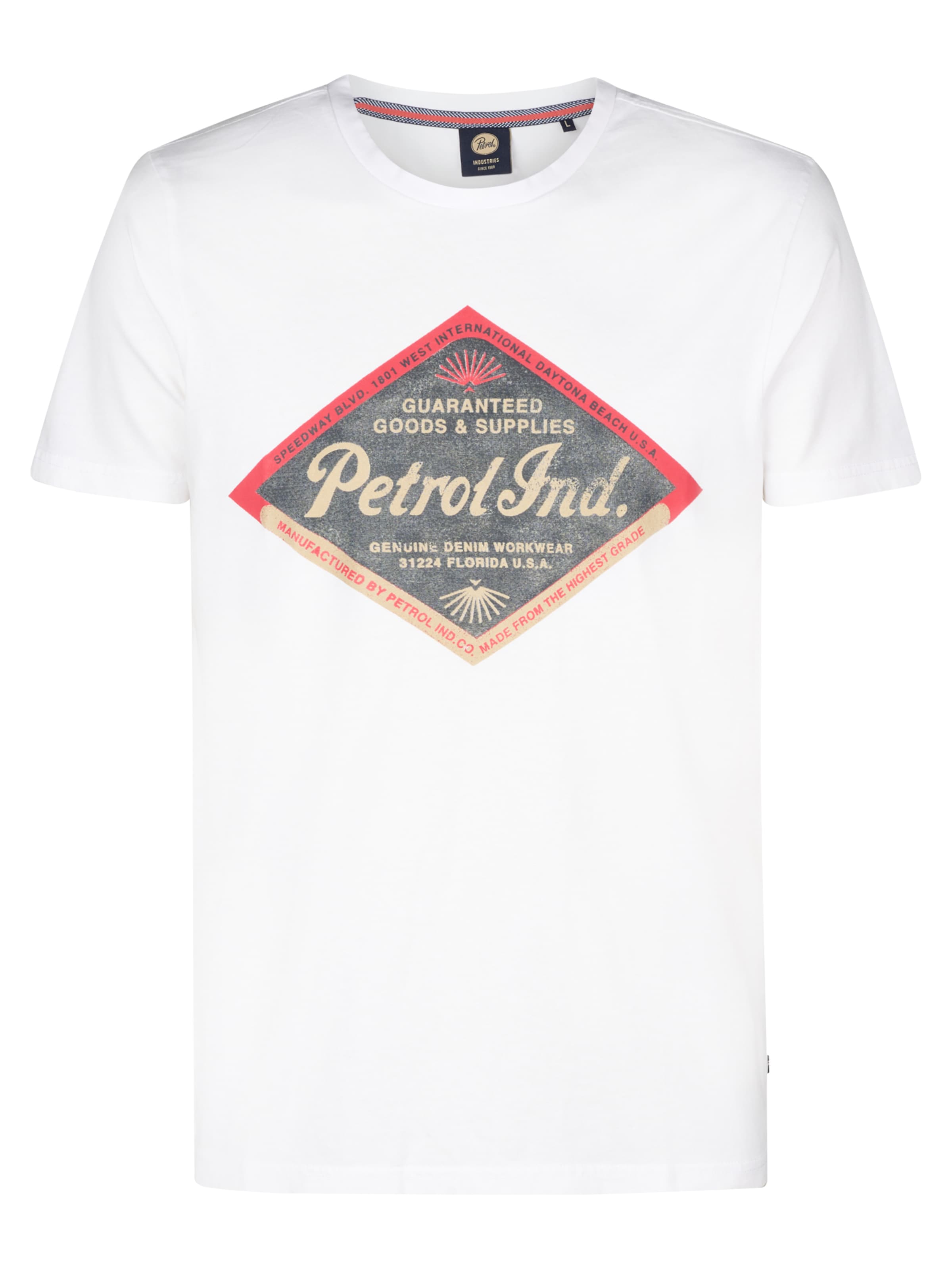 Petrol Industries Tričko 'Bluefin' – bílá: přední strana