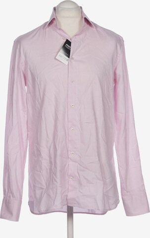 Van Laack Button Up Shirt in M in Pink: front