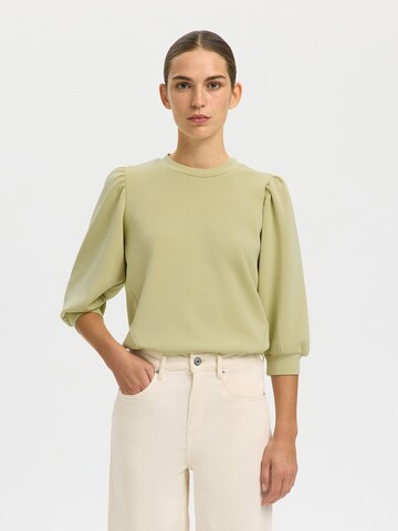 SELECTED Свитшот 'SLFTENNY' в Зеленый: спереди