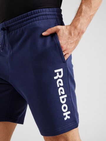 Reebok Regularen Športne hlače 'Linear Read' | modra barva